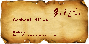 Gombosi Éva névjegykártya