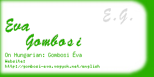 eva gombosi business card