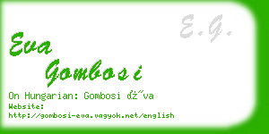 eva gombosi business card